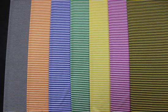 絲光色織、提花、彩條